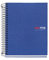 Miquelrius A6-Notizbuch mit 6 farbigen Streifen, kariert, mikroperforiert, A6-Notizbuch, extra blickdichtes Papier 70 g/m², Spiralbindung, kariert, Notizbuch The Original, Blau