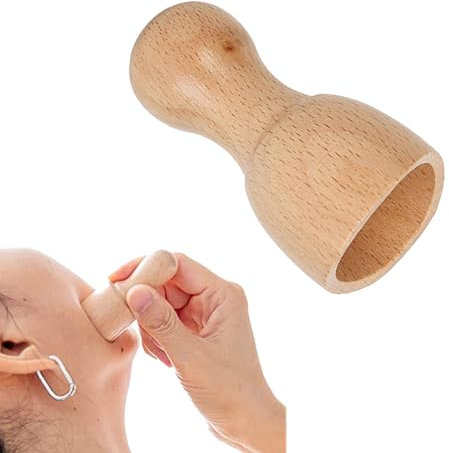 Taza de Masaje de Madera,Taza De Masaje Sueco De Madera,Multifuncional Rodillo Masajeador Facial de Madera,Ayuda A Aliviar la Tensión Muscular, Herramienta de Masaje con Rodillo de Madera(4#)