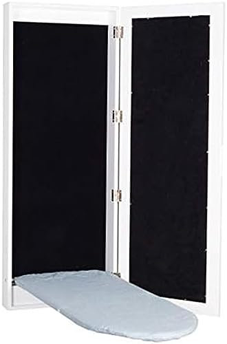 Table à Repasser Miroir Pliable Mural Cadre en Bois Massif Meubles Simples Modernes Installation Facile, 95 x 35,5 x 9,5 cm