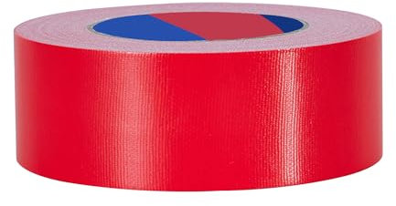 Duccinp Panzertape extra stark, 50 m x 50 mm, Wasserdichtes Reparaturband für Reparaturen, Heimwerker, Handwerk, Innen- und Außenbereich, Duct Tape (Rot)