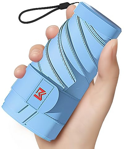 Moorrlii Mini Regenschirm, Pocket Taschenschirm Damen Kleiner Faltschirm Ultraleichter für Regen und Sonne UV-Blockierung Hochfeste Sonnenschutz Windabweisend und wasserdicht Tragbare Bequeme