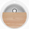 PRIMAGRAN Fregadero Cocina Circular Blanco 53x53cm, Granito 1 Seno + Sifón + Tabla de cortar, Sobre encimera al mueble 50cm - Pisa Max