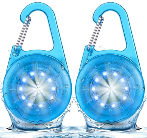 LED Blinklicht Sicherheitslicht IP68 Wasserdicht USB Aufladbar Sicherheit Licht für Kinder Schulranzen Nachtläufer Bergsteiger Hunde Leuchtanhänger Clip Dauerlicht und Blinklicht 2er