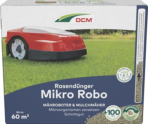DCM Rasendünger Mikro Robo - Langzeit Rasendünger - In MINIGRAN® Technology - Mähroboter - organisch-mineralischer NPK-Dünger - 3 KG für 60 qm
