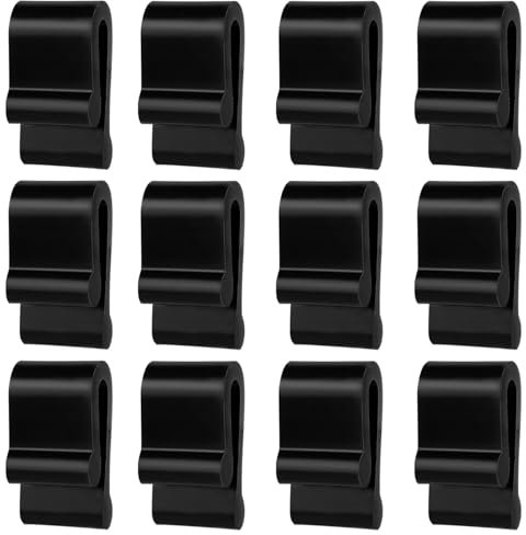 12 Stk Schutzclips für Dutch Oven Deckel, Flexibler Silikonstoßfänger für Dutch Oven Deckel Schutzclip für Dutch Oven Deckelschutzclips zur Aufbewahrung (Schwarz)