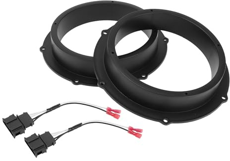 HOPESPANNER Lautsprecher-Abstandshalter Ring Für VW Caddy 2K 03-15 2 Set | Schwarz, ABS, 6.5 Zoll, Tiefe 35mm, Innendurchmesser 146mm, Außendurchmesser 200mm, Für VW Golf5, Jetta5, Touran1