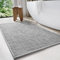 KAZOLEN rutschfeste Badematte Waschbar Badezimmerteppich: 40 x 60 cm Schnelltrocknend Badteppich - Saugfähige Badvorleger - Weich Duschvorleger für Badezimmer und Badewannen Badematten Badmatte grau