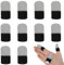 AOZUO 10pcs Finger Sleeve for Gaming, Silver Fibers Gaming Finger Gloves Breathable Seamless Sweatproof Touchscreen Finger Cover Thin Thumb Protector Compatible with Touchscreen Devices (Black+Grey)
