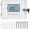 Gachiwar Thermostat Cover, Thermostat Lock Box with 2 Keys Thermostat Protector Cover Clear Thermostat Guard Acrylic Wall Mounted Thermostat Protective Nest Compatible with Honeywell