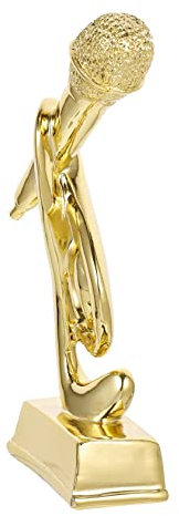 GALPADA Premio Microfono Nota Musicale Dorato in Resina, 1 Pezzo
