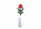 Stuban Set di fiori da costruzione, mattoncini vita creativa, rosa rossa con vaso bianco, altezza 39,1 cm, M38-B1101-08