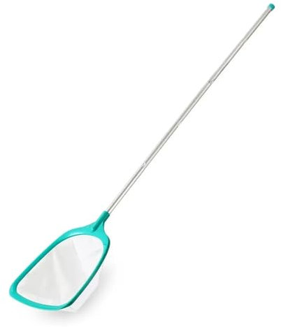 Retractable Fine Mesh Skimmer for Hot Tubs, Ponds & Water Fountains, Reusable Swimming Pool Cleaning Accessories Kit with Efficient Leaf Removal