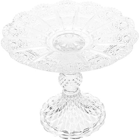 Warmhm Coupe à Fruits En Verre Sur Pied Vintage, Plateau à Fruits Secs Transparent, Assiette De Service Pour Maison, Restaurant Et Hôtel