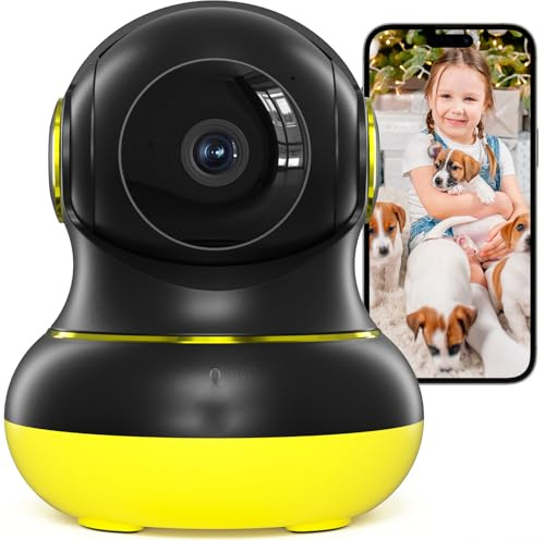 litokam Indoor Camera 2K 5MP, 5G WiFi Camera with 360° Motion Tracking, Baby Monitor with 5G/2.4G Dual-Band, Pet Camera with App