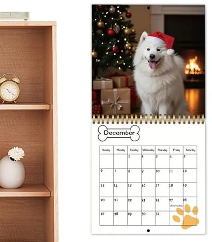 Hundekalender 2026 | Welpen Wandkalender | Monatlicher Planer Mit Großem Raster Für Familienaktivitäten Team Meetings Urlaubsplanung Arbeitsplatz