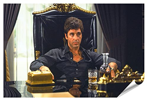 islandburner Premium Poster Al Pacino Scarface Tony Montana Kult Gangster Movie Film Ikone - Poster 130x90cm