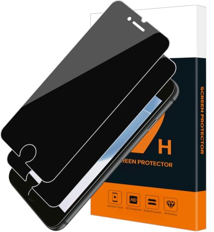 Carantee 2 Stück für Panzerglas für iPhone 6/6s/7/8/SE 2020 Sichtschutz | 9H Härte Anti-Kratz No-Bubble Anti-Spähen für iPhone SE 2020 Displayschutz
