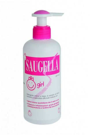Saugella - Girl Solution Lavante Douce Pour Hygiène Intime De La Jeune Fille - Flacon Pompe De 200 Ml