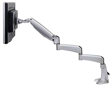 Dataflex 182 ViewMaster M6 Monitorarm (Tragkraft max. 10kg, bis 61 cm (24 Zoll) Bildschirmdiagonale, VESA MIS-D: 75x75/100x100mm, max. Spannweite Tischklemme: 55mm) Silber
