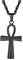 PROSTEEL Symbol des Lebens Halskette Herren schwarz Edelstahl Ankh Kreuz Anhänger mit 60cm Singapurkette ägyptische Henkelkreuz religiöser ModeSchmuck Accessoire für Männer Jungen