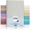 Julius Zöllner Jersey Spannbettlaken für Baby- & Kinderbett, 100% Jersey-Baumwolle, OEKO-TEX Standard 100 zertifiziert, Größe: 60x120cm / 70x140cm, 2er Pack, hellgrau