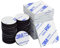 Aurorali Double Sided Sticky Pads, 50 Pcs Adhesive Foam Pads Mounting Pads, Squares and Round, Black and White