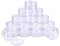 BENECREAT 16 Pack 30ml Empty Clear Plastic Bead Storage Container jar with Rounded Screw-Top Lids for Beads, Nail Art, Glitter, Make Up, Cosmetics and Travel Cream