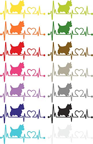 Herzlinien Aufkleber Yorkshire Terrier