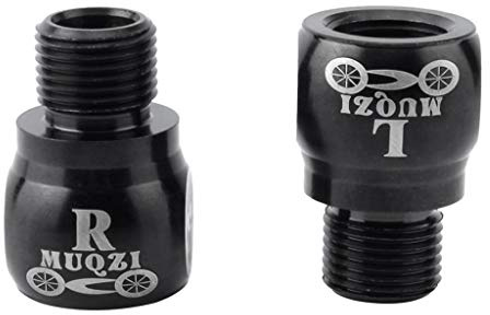 T TOOYFUL 2 Stücke 1 para Fahrrad Pedal Extender Adapter 9/16 Zoll Gewinde 20mm M14 - Schwarz
