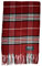 Schal Herren/Damen=Unisex 100% Climaxsoft (weich wie Kaschmir) STANDARD-MAß 30x180cm - MADE IN GERMANY (5-Rot-Karo)