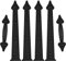 HardHockall Kit de quincaillerie décorative pour porte de garage magnétique, 6 accessoires de porte de garage, couleur : noir (2 poignées + 4 charnières)