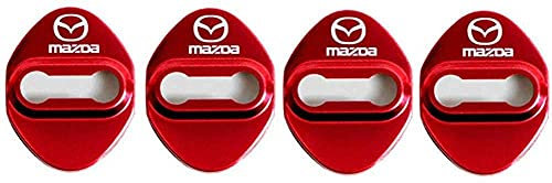 4 Stück Edelstahl Auto Türschloss Abdeckung für Mazda 3 6 Miata MX-5 CX-3 CX-5 CX-9, Edelstahl Auto Türschlossabdeckung, Door Lock Cover Zubehör Türverriegelung Abdeckung