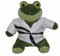 Frosch Greengo Kampfsport Karate Plüschtier Kuscheltier Stofftier Taekwondo Judo Glücksbringer Maskottchen Kickboxen MMA Krav MAGA Geburtstag Geschenk Kinder Erwachsene