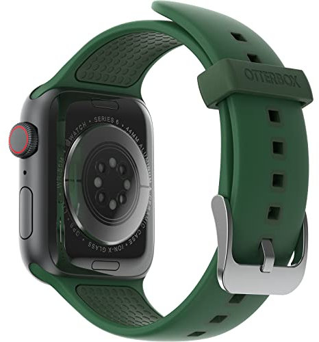 OtterBox All Day Cinturino per Apple Watch Series 9/8/7/6/SE 2 Gen/SE 1 gen/5/4/3, 42mm/44mm/45mm, Morbido al Tatto e Resistente all'Usura, Cinturino in Silicone per Apple Watch, Verde Scuro