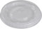 ABENA Gastro-Line Lot de 50 couvercles en plastique transparent avec perforation croisée pour pailles, couvercle plat simple, idéal pour les tasses jetables et les casseroles alimentaires, finition en