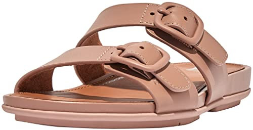 Fitflop Womens Gracie Adjustable Buckle Slip On Sliders, Beige, 5 UK (FV1)