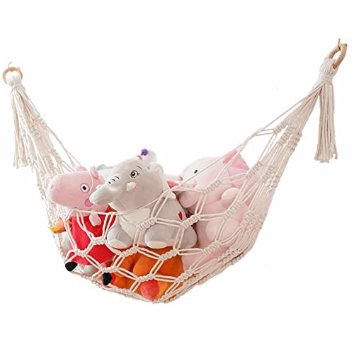 115×28 Cm Spielzeug Aufbewahrung Netz Kinderzimmer Kuscheltier Hängematte Makramee Kuscheltier Aufbewahrung Hängematte Plüschtier Aufbewahrung Spielzeugnetz Hängender Stofftier Organizer