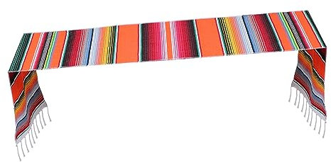Warmhm Mexikanische Tischdecke Aus Bunte Streifen Dekorativer Tischläufer Für Hochzeiten Und Partys Leicht Und Schnell Trocknend Für Picknicks Und Veranstaltungen
