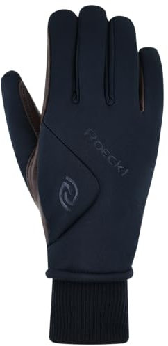 Roeckl Sports Reithandschuh WILA GTX, Freizeit Winter Handschuh, Schwarz/Klassisches Braun 7.5