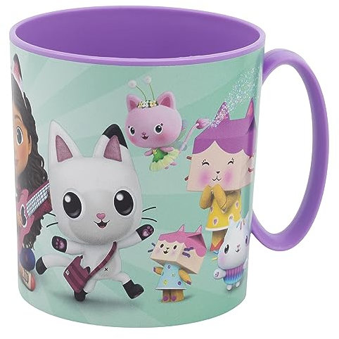 Taza infantil de plástico reutilizable para microondas de 390 ml de Gabby's Dollhouse