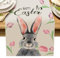Tulpe Hase Ostern Tischläufer, Waschbar Blumen Saisonnal Tischläufer, Frühling Küche Esstisch Dekoration, Ostern Tischdeko für Drinnen und Draußen Urlaub Party Wohnzimmer Dekor, 33 x 230 cm