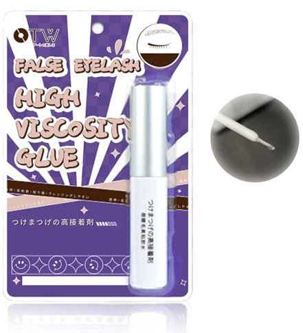 Clear Eyelash Glue - Quick Dry Waterproof High Viscosity False Lash Glue - Streak-Free Low Irritation No Skin Damage Easy To Remove Lash Extension Adhesive Bonding Glue Eye Lash Glue