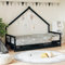 Hommdiy Kinderbett, Kinder Bettgestell mit Schubladen, Hausbett für Kleinkinder ab 4 Jahren, Einzelbett Kinder Jugendbett Holzbett Stil C,80 x 200 cm，Schwarz