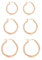 Loutade Silver Hoop Earrings for Women, 3 Pairs 925 Sterling Silver Huggie Set, 13/16/20mm Hypoallergenic Rose Gold, Simple Sleeper Earrings for Men Girls