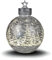 formano Deko-Kugel Silber- Frosty 35cm mit LED Licht Timer Beleuchtete Glaskugel - Weihnachtsdekoration Tisch Regal Deko-Kugel 6h/18h Timer Weihnachtskugel zum Stellen