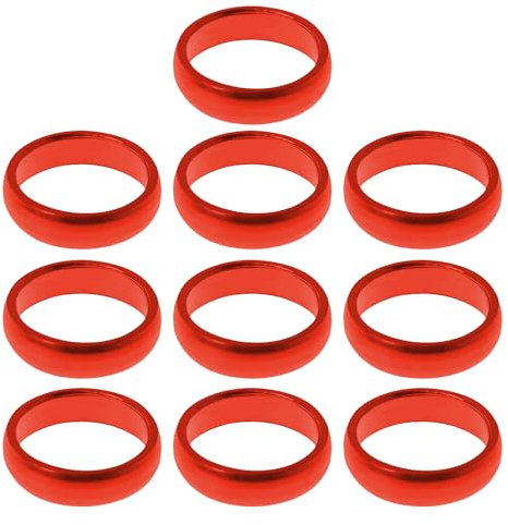 10 Stück Schaftringe Vorbau O-Ringe Runde Metall Aluminium Ringe für Nylon Schäfte Zubehör