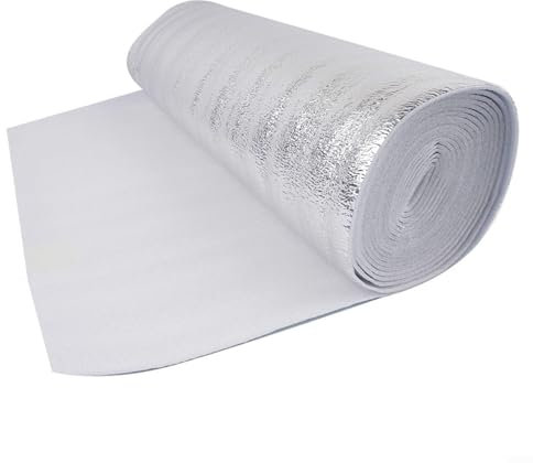 Heizkörper-Reflektor-Folie, Wand-Wärmedämmung, reflektierende Folie, Aluminiumfolie, Wärmedämmfolie, Reflektorfolie, Wärmedämmrolle(50cm*5m)