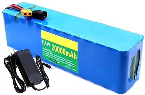 48V 20Ah Ebike Batería Litio,48V 13S3P Bateria para Bicicleta Electrica para Bicicleta Eléctrica con Cargador Baterías Recargables para 200W 500W 800W 1000W Scooter Motor 48V 20Ah,XT60