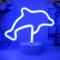Delphin-LED-Nachtlicht, USB/Batterie, Blau LED-Neon-Lichtschild für Zimmer, Party, Hochzeit, Geburtstag, Festival, Dekorationen