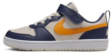 Nike Jungen Court Borough Low RECRAFT (PS) Sneaker, Lt Orewood BRN/Orange Peel-Mid, 31